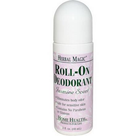 Home Health, Herbal Magic, Roll-On Deodorant, Jasmine Scent 88ml