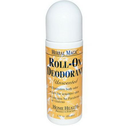 Home Health, Herbal Magic, Roll-On Deodorant, Unscented 88ml