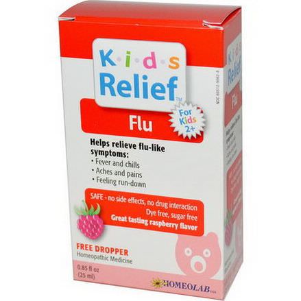 Homeolab USA, Kids Relief, Flu for Kids 2+, Raspberry Flavor 25ml