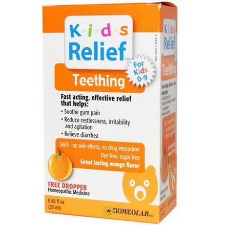 Homeolab USA, Kids Relief, Teething, Orange Flavor 25ml
