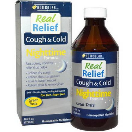 Homeolab USA, Real Relief, Cough&Cold, Nighttime Formula 250ml