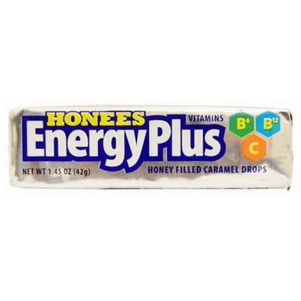 Honees, EnergyPlus, Honey Filled Caramel Drops, 9 Drops 42g
