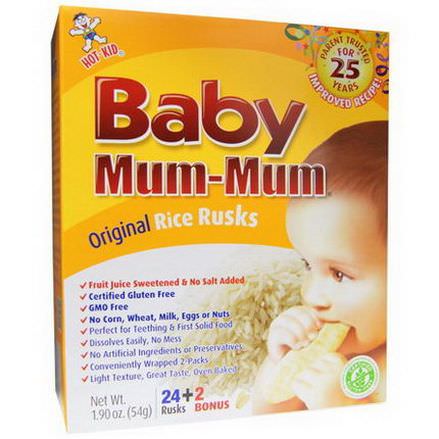 Hot Kid, Baby Mum-Mum, Original Rice Rusks, 24 Rusks 2 Bonus 54g