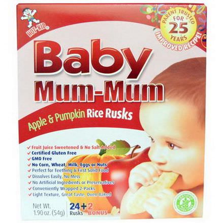 Hot Kid, Baby Mum-Mum, Apple&Pumpkin Rice Rusks, 26 Rusks 54g