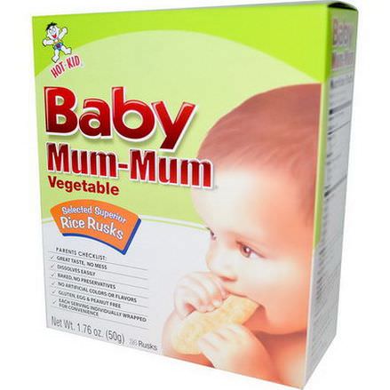 Hot Kid, Baby Mum-Mum Vegetable Rice Rusks, 24 Rusks 50g