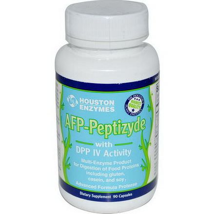 Houston Enzymes, AFP-Peptizyde with DPP IV Activity, with Cellulose, 90 Capsules