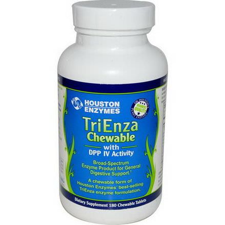 Houston Enzymes, TriEnza Chewable with DPP IV Activity, 180 Chewable Tablets
