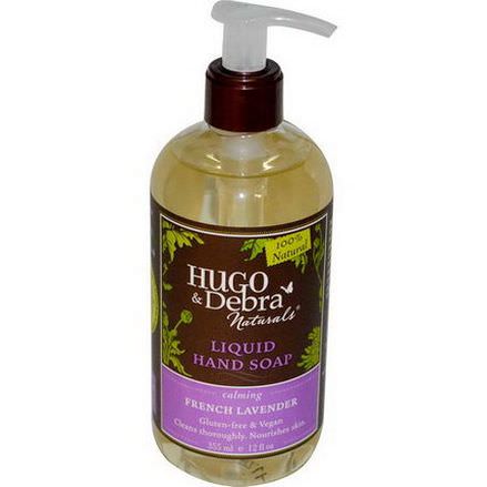 Hugo&Debra Naturals, Liquid Hand Soap, Calming, French Lavender 355ml