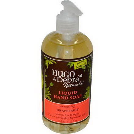 Hugo Naturals, Liquid Hand Soap, Energizing, Grapefruit 355ml