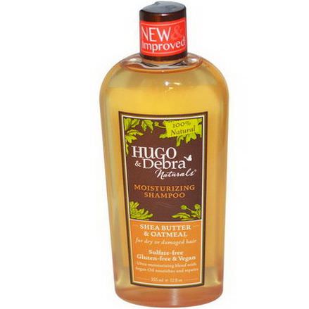 Hugo&Debra Naturals, Moisturizing Shampoo, Shea Butter&Oatmeal 355ml
