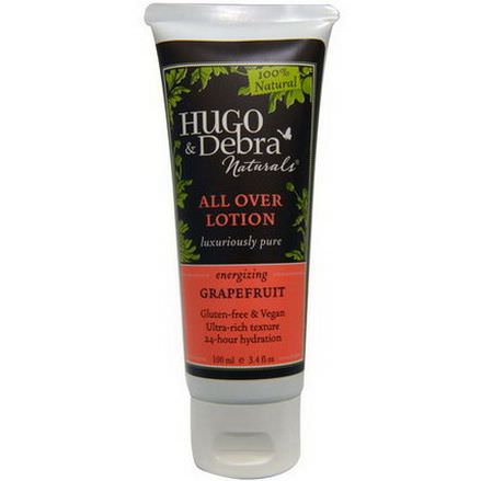 Hugo Naturals, All Over Lotion, Energizing, Grapefruit 100ml