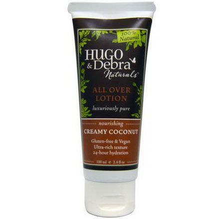 Hugo Naturals, All Over Lotion, Nourishing, Creamy Coconut 100ml