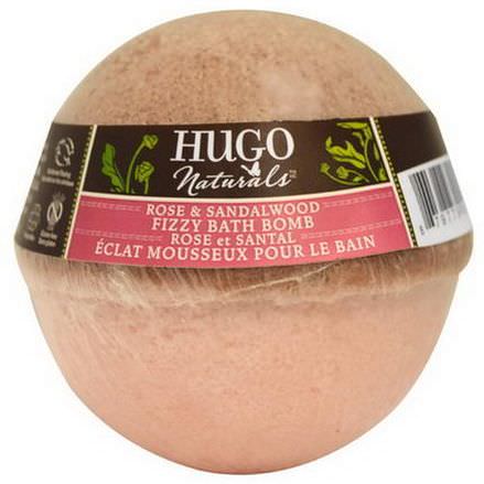 Hugo Naturals, Fizzy Bath Bomb, Rose&Sandalwood 170g