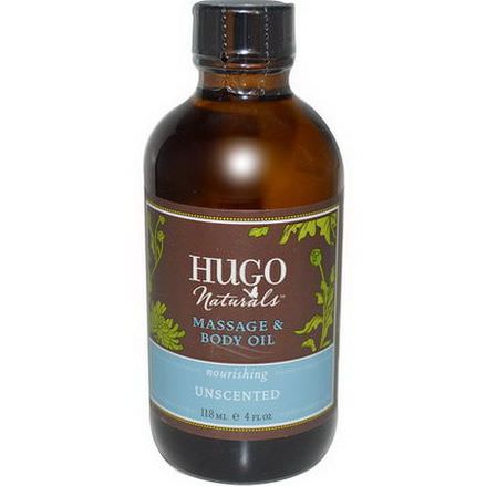 Hugo&Debra Naturals, Massage&Body Oil, Unscented 118ml