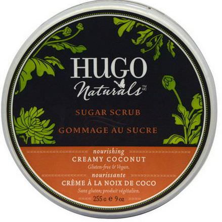 Hugo Naturals, Sugar Scrub, Nourishing Creamy Coconut 255g