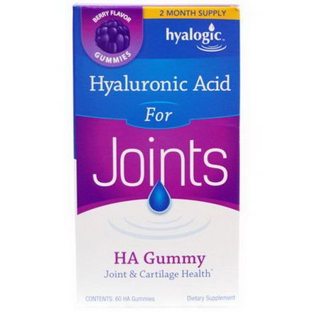 Hyalogic LLC, Hyaluronic Acid for Joints, HA Gummy, Berry Flavor, 60 HA Gummies