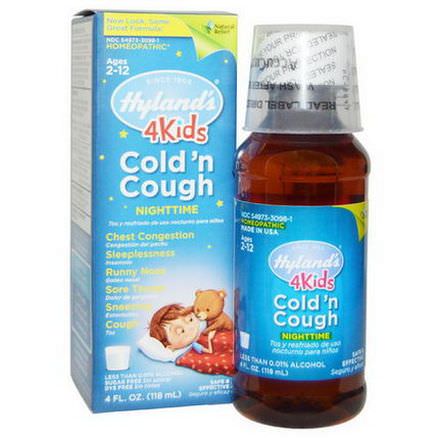 Hyland's, 4 Kids Cold'n Cough Nighttime, Age 2-12 118ml