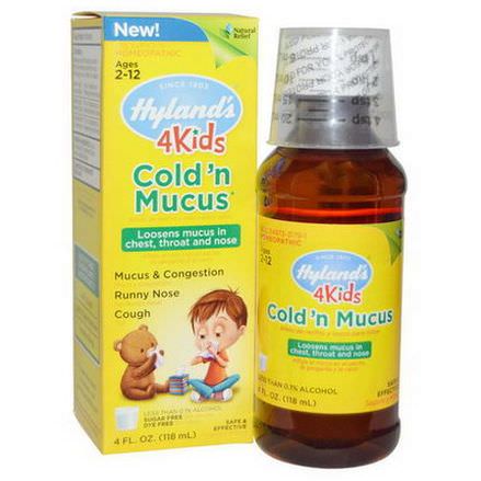 Hyland's, 4 Kids, Cold'n Mucus 118ml