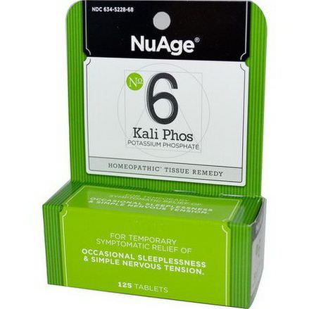 Hyland's, NuAge, 6 Kali Phos Potassium Phosphate, 125 Tablets