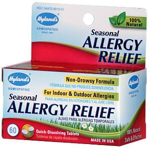 Hyland's, Seasonal Allergy Relief, 60 Quick-Dissolving Tablets