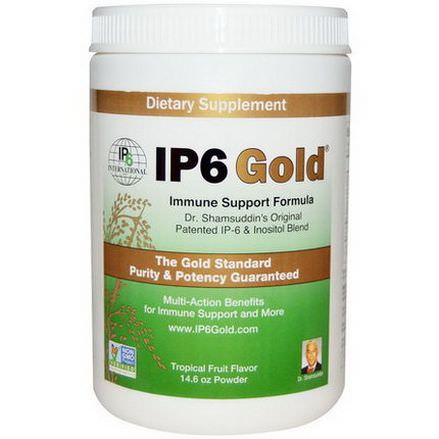 IP-6 International, IP6 Gold, Immune Support Formula, Tropical Fruit Flavor, 14.6 oz Powder