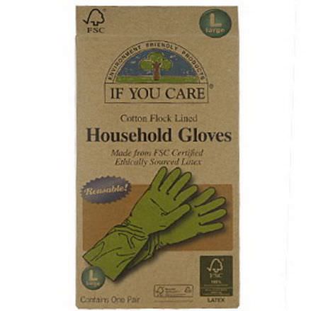 If You Care, Household Gloves, Reusable, Large, 1 Pair