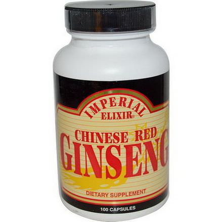 Imperial Elixir, Chinese Red Ginseng, 100 Capsules