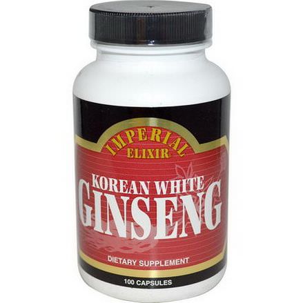 Imperial Elixir, Korean White Ginseng, 100 Capsules