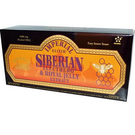 Imperial Elixir, Siberian Eleuthero&Royal Jelly Extract, Alcohol Free, 4000mg, 30 Bottles 10ml Each