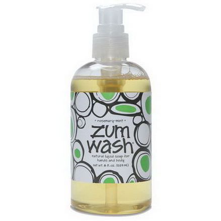 Indigo Wild, Zum Wash, Natural Liquid Soap for Hands and Body, Rosemary-Mint 225ml