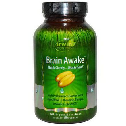 Irwin Naturals, Brain Awake, 60 Liquid Soft-Gels
