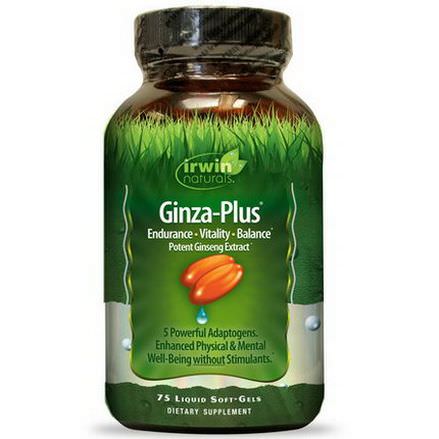 Irwin Naturals, Ginza-Plus, 75 Liquid Soft-Gels