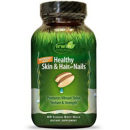 Irwin Naturals, Healthy Skin&Hair Plus Nails, 60 Liquid Soft-Gels