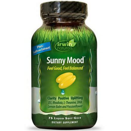 Irwin Naturals, Sunny Mood, 75 Liquid Soft-Gels