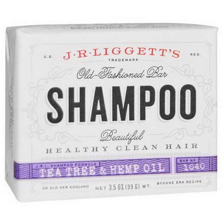 J.R. Liggett's, Old Fashioned Bar Shampoo, Tea Tree&Hemp Oil 99g