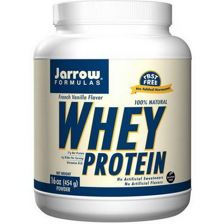 Jarrow Formulas, 100% Natural Whey Protein, Ultrafiltered Powder, French Vanilla Flavor 454g