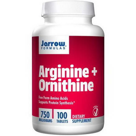 Jarrow Formulas, Arginine Ornithine, 750mg, 100 Tablets