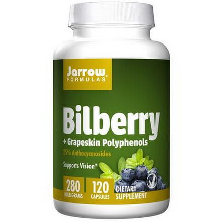 Jarrow Formulas, Bilberry Grapeskin Polyphenols, 280mg, 120 Veggie Caps