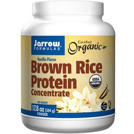 Jarrow Formulas, Brown Rice Protein Concentrate, Vanilla Flavor 504g Powder