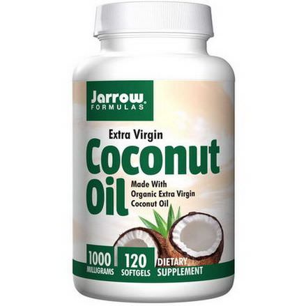 Jarrow Formulas, Coconut Oil, Extra Virgin, 1000mg, 120 Softgels