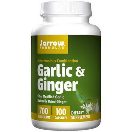 Jarrow Formulas, Garlic&Ginger, 700mg, 100 Capsules