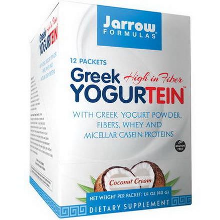 Jarrow Formulas, Greek Yogurtein, Coconut Cream, 12 Packets 40g Each