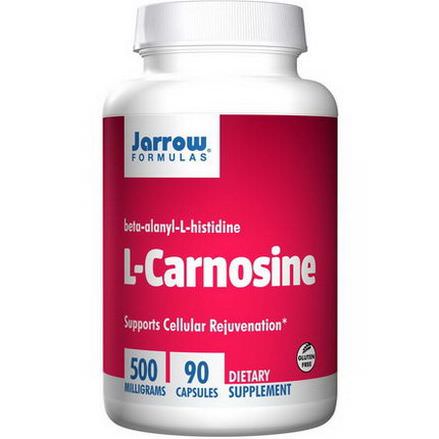Jarrow Formulas, L-Carnosine, Beta-Alanyl-L-Histidine, 500mg, 90 Capsules