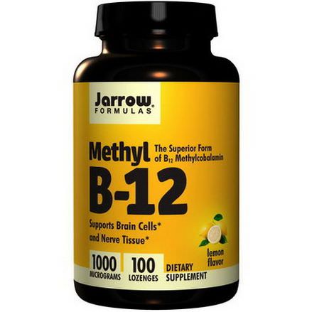 Jarrow Formulas, Methyl B-12, Lemon Flavor, 1000mcg, 100 Lozenges