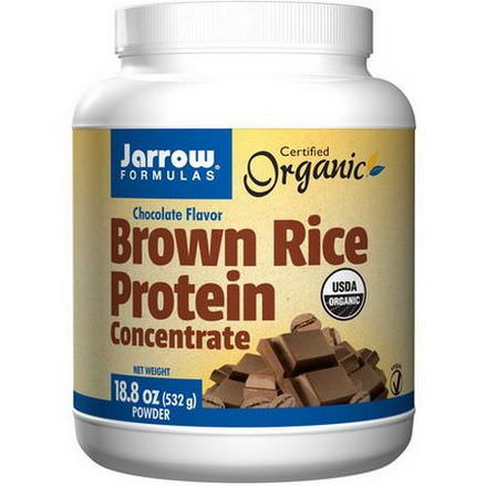 Jarrow Formulas, Organic, Brown Rice Protein Concentrate, Chocolate Flavor, Powder 532g