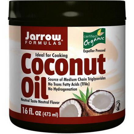 Jarrow Formulas, Organic, Coconut Oil 454g