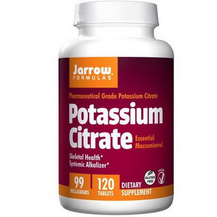 Jarrow Formulas, Potassium Citrate, Skeletal Health, 99mg, 120 Tablets