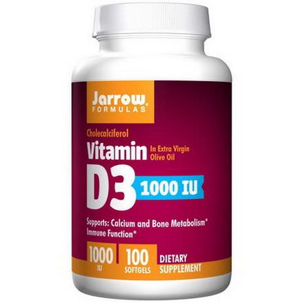 Jarrow Formulas, Vitamin D3, 1000 IU, 100 Softgels