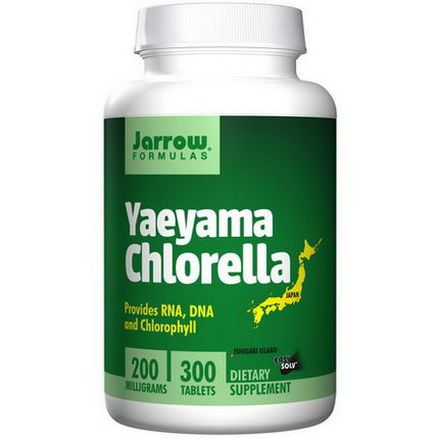 Jarrow Formulas, Yaeyama Chlorella, 200mg, 300 Easy-Solv Tablets
