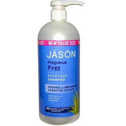 Jason Natural, Everyday Shampoo, Fragrance Free 946ml